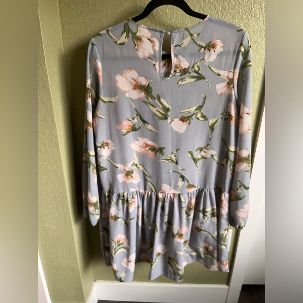 Blue floral dress
